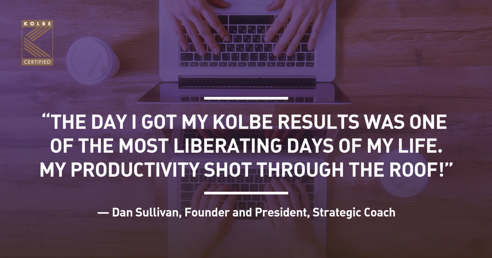 THRIVE Mastermind Page Header Grey office blur background with blue text that says Thrive Mastermind and a blue stripe across the bottom that says elevate your agency. achieve goals. thrive in the future.