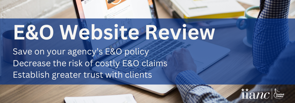 E&O website review banner