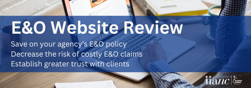 E&O website review banner E&O website review banner